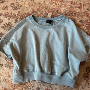 Urban Outfitters Blue Cropped Sweatshirt